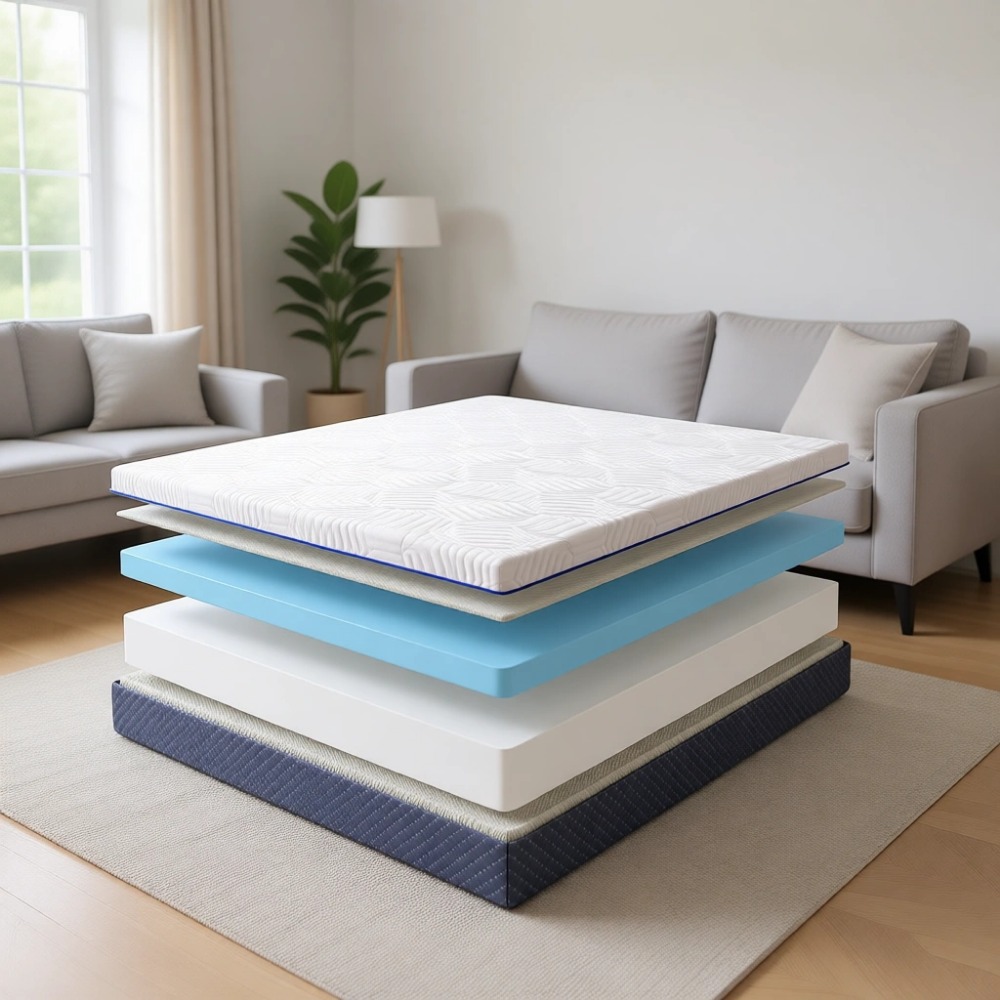 Kasur Busa Memori Gel Ukuran Q - Memory Foam Mattress In A Box Queen ulasan dan harga