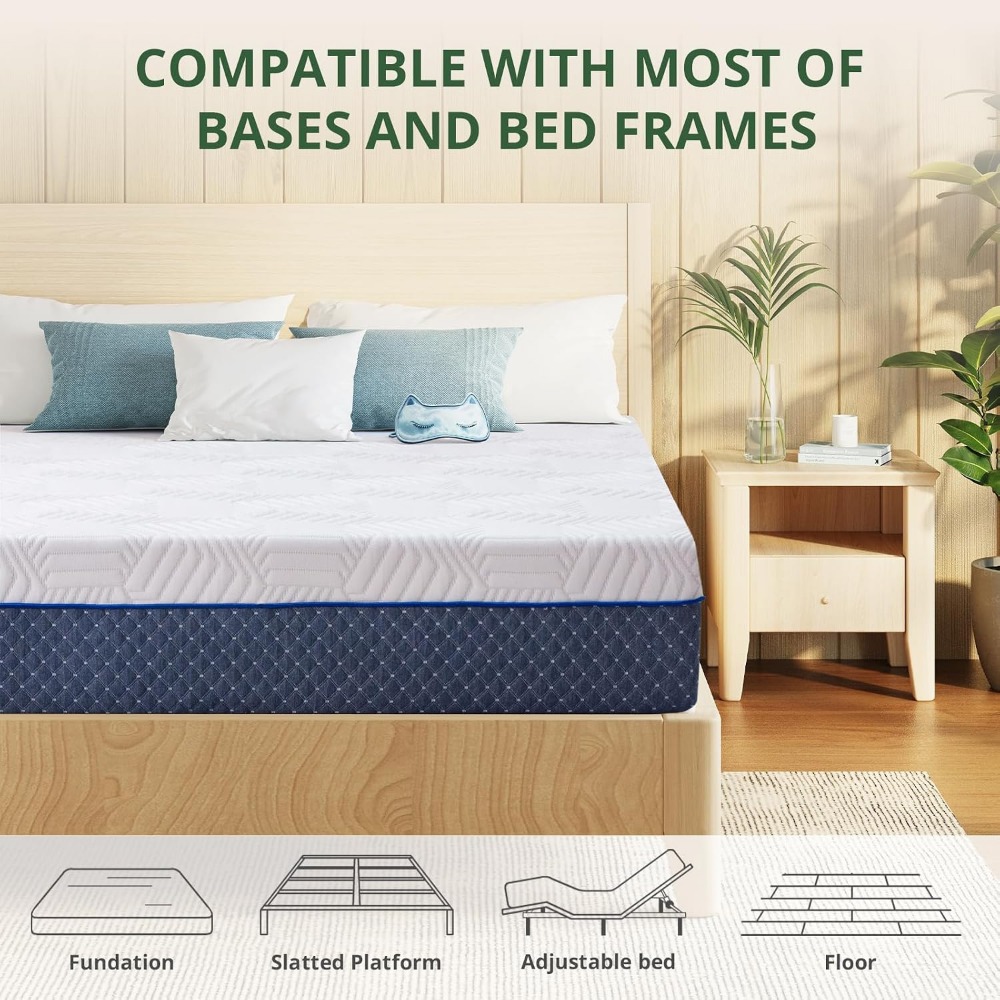 Kasur Busa Memori Gel Ukuran Q - Memory Foam Mattress In A Box Queen ulasan dan harga