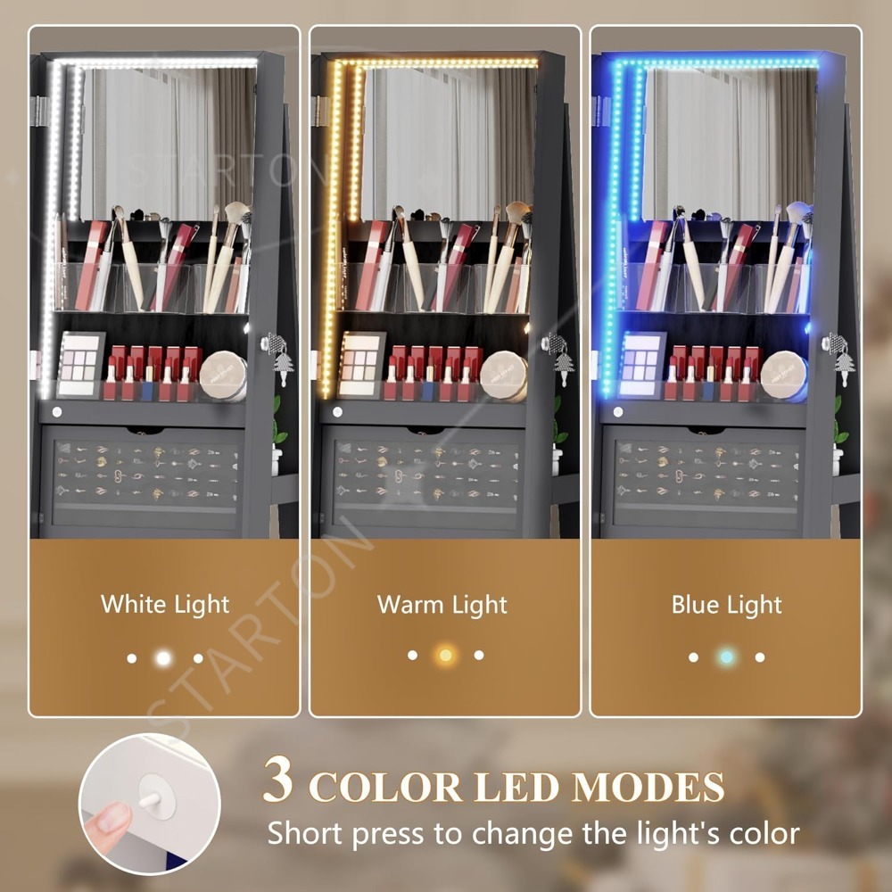Lemari Perhiasan Cermin Berdir - Full Length Mirror Jewelry Armoire ulasan dan harga