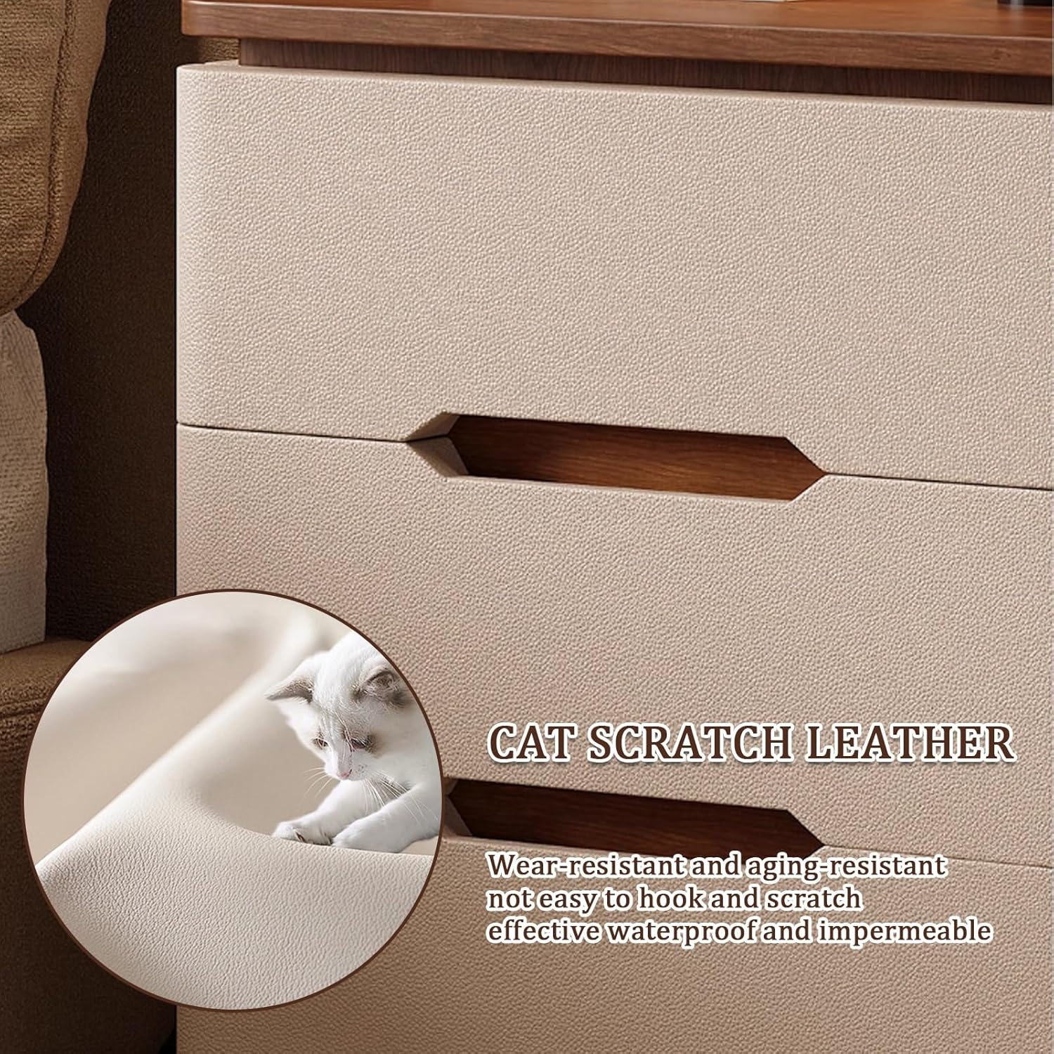 Meja Samping Tempat Tidur Kama - Solid Wood Nightstand 2 Drawers ulasan dan harga